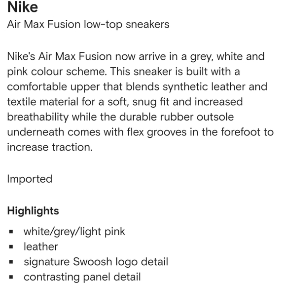 Nike Air Max Fusion athletic sneaker gym shoes - Picture 8 of 9